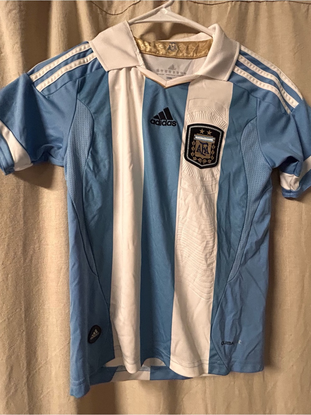 adidas Kids Argentina Home Jersey - Sky Blue & White